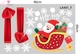 Combo Decal Trang Trí Noel Ông Già Noel Cưỡi Tuần Lộc Phát Quà