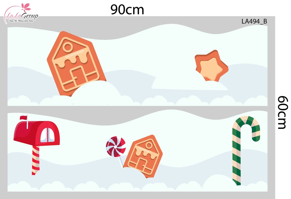 Combo Decal Trang Trí Noel Ông Già Noel Và Những Phần Quà Xinh Xắn