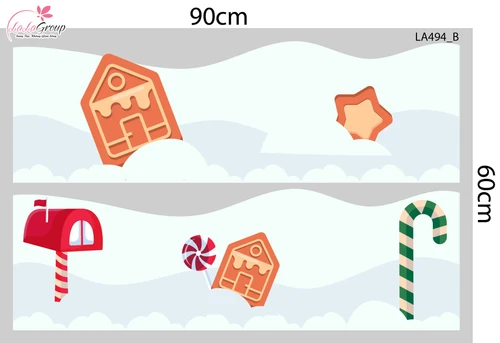 Combo Decal Trang Trí Noel Ông Già Noel Và Những Phần Quà Xinh Xắn