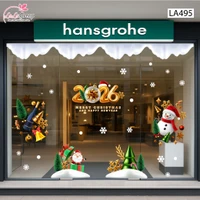 Combo Decal Trang Trí Noel Ông Già Noel Vui Nhộn Và Người Tuyết Vui Đón Giáng Sinh