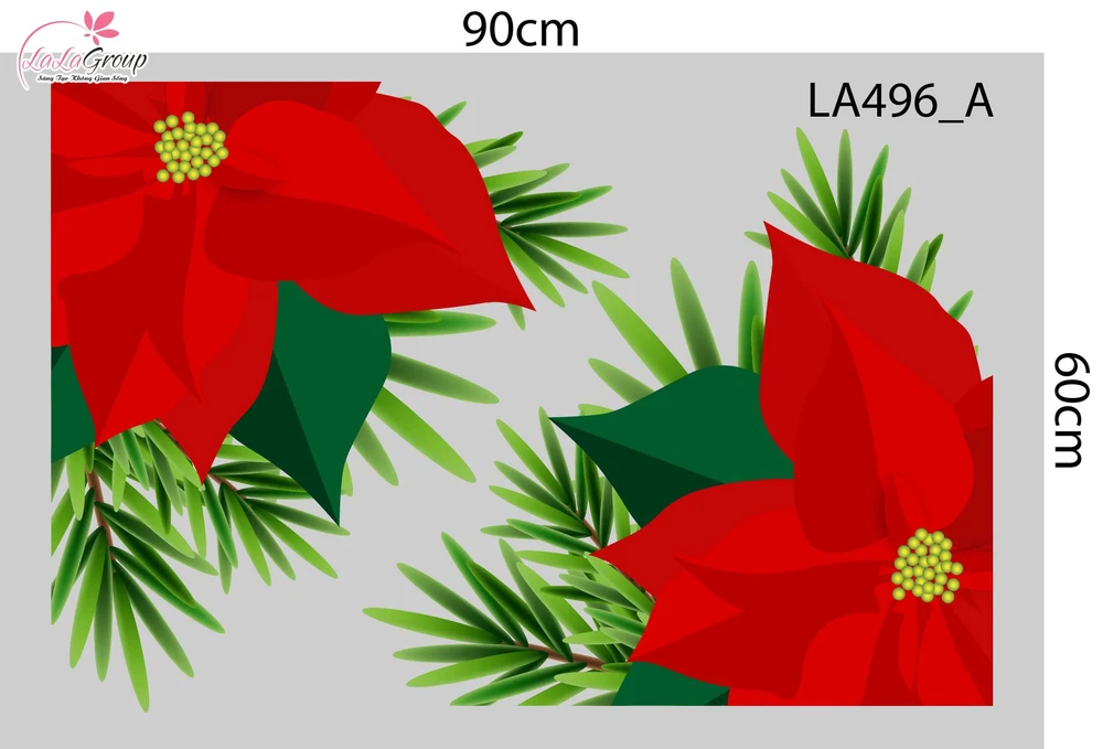 Combo Decal Trang Trí Noel Ông Già Noel Và Những Người Bạn Vui Đón Giáng Sinh