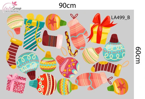 Combo Decal Trang Trí Noel Ông Già Noel Và Tuần Lộc Vui Vẻ