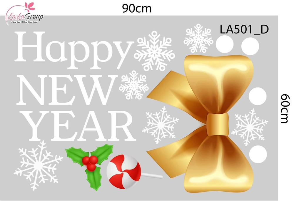 Combo Decal Trang Trí Noel Ông Già Noel Bên Những Người Bạn Vui Đón Giáng SInh