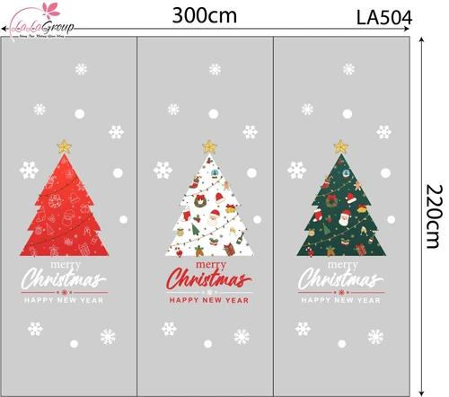 Combo Decal Trang Trí Noel Những Cây Thông Lung Linh Sắc Màu