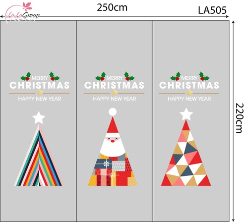 Combo Decal Trang Trí Noel Những Cây Thông Sắc Màu Xinh Xắn