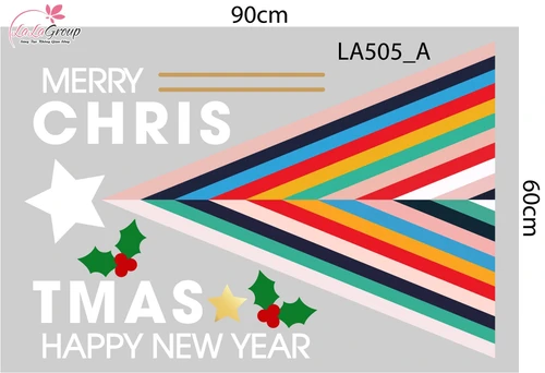 Combo Decal Trang Trí Noel Những Cây Thông Sắc Màu Xinh Xắn