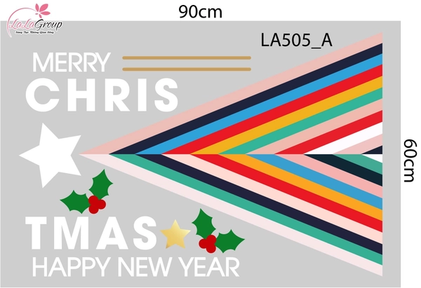 Combo Decal Trang Trí Noel Những Cây Thông Sắc Màu Xinh Xắn