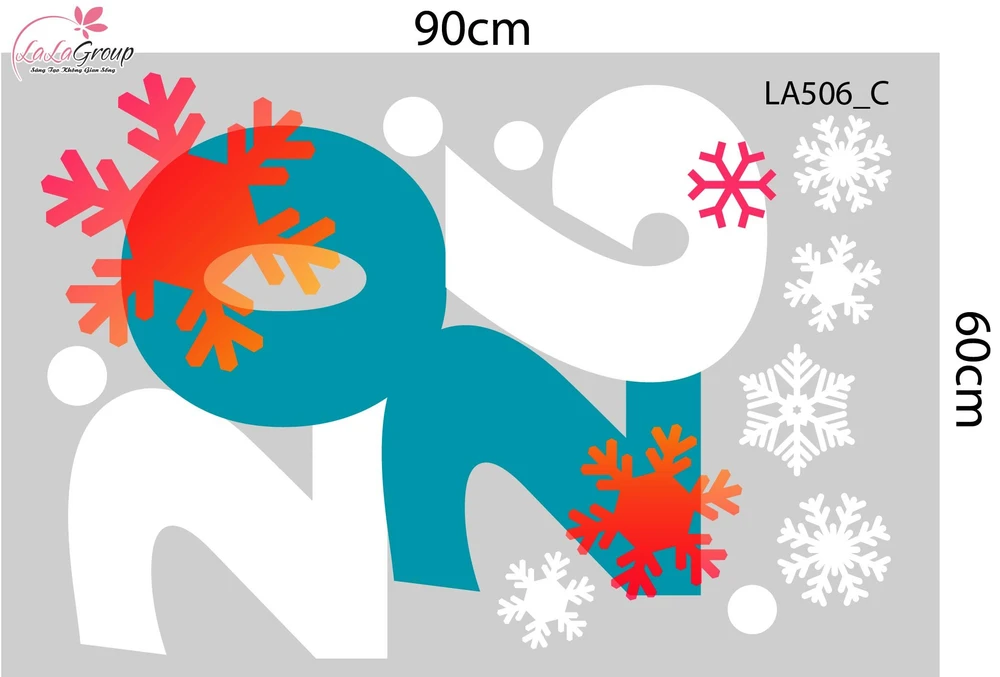 Combo Decal Trang Trí Noel Những Cây Thông Và Những Quả Châu Sắc Màu