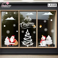 Combo Decal Trang Trí Noel Ông Già Noel Và Cây Thông Tuyết Trắng