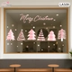 Combo Decal Trang Trí Noel Những Cây Thông Hồng Lung Linh Trong Tuyết