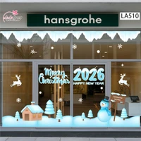 Combo Decal Trang Trí Noel Người Tuyết Và Những Ngôi Nhà Ấm Áp Chào Đón Giáng Sinh