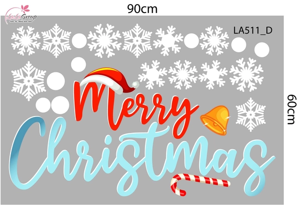 Combo Decal Trang Trí Noel Người Tuyết Và Tuần Lộc Cùng Những Phần Quà Xinh Xắn