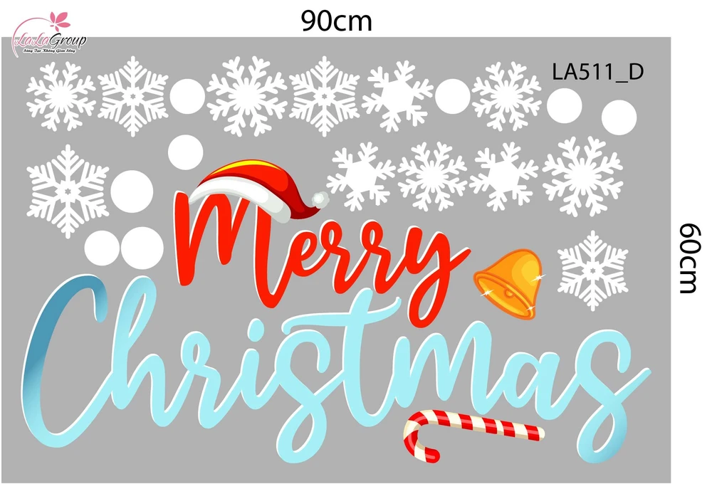 Combo Decal Trang Trí Noel Người Tuyết Và Tuần Lộc Cùng Những Phần Quà Xinh Xắn