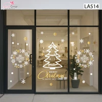 Combo Decal Trang Trí Noel Vòng Nguyệt Quế Và Cây Thông Trắng Xinh Xắn