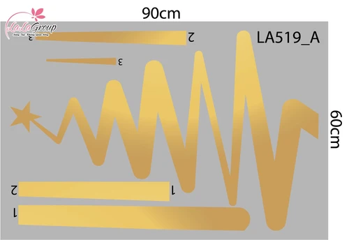 Combo Decal Trang Trí Noel Cây Thông Vàng Và Những Bông Tuyết Trắng