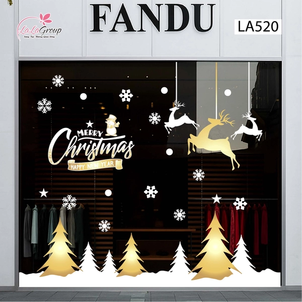 Combo Decal Trang Trí Noel Những Cây Thông Và Đàn Tuần Lộc