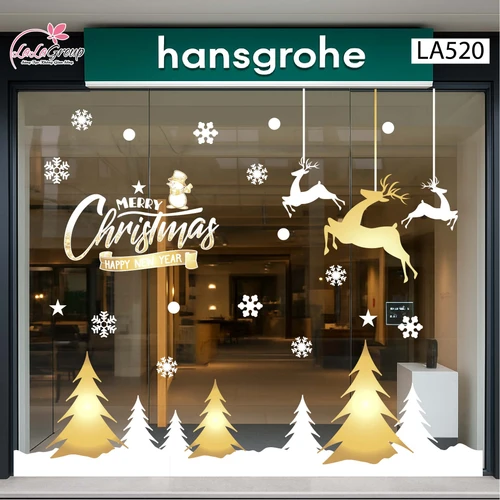 Combo Decal Trang Trí Noel Những Cây Thông Và Đàn Tuần Lộc