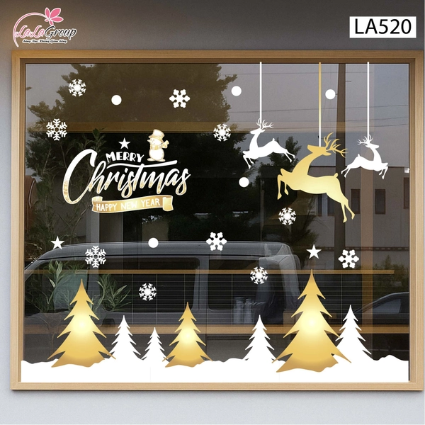 Combo Decal Trang Trí Noel Những Cây Thông Và Đàn Tuần Lộc