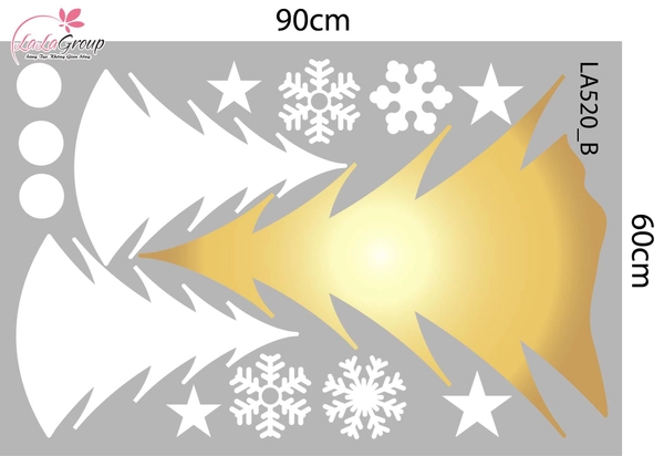 Combo Decal Trang Trí Noel Những Cây Thông Và Đàn Tuần Lộc