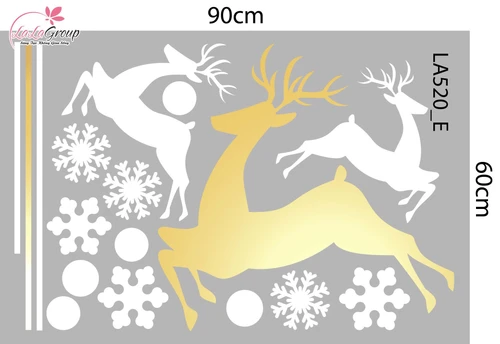 Combo Decal Trang Trí Noel Những Cây Thông Và Đàn Tuần Lộc
