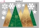 Combo Decal Trang Trí Noel Những Cây Thông Sắc Màu Và Đôi Tuần Lộc Vàng