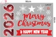 Decal trang trí Noel Merry christmas & Happy new year 2026 chữ đỏ