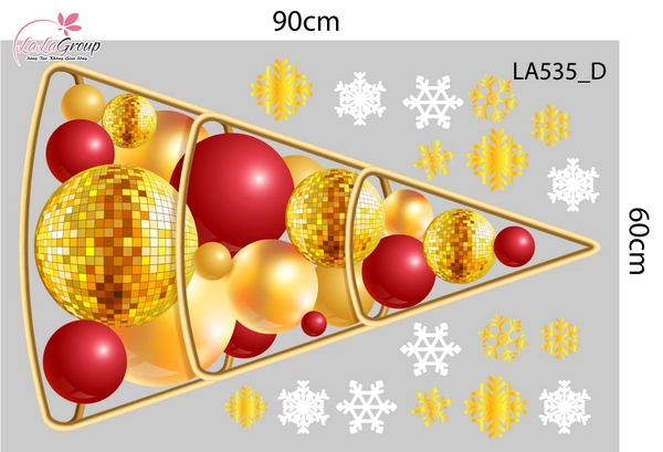 Combo Decal Trang Trí Noel Ông Già Noel vui Vẻ Và Người Tuyết Quàng Khăn Đỏ