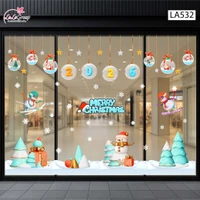 Combo Decal Trang Trí Noel Dây Treo Quả Cầu Thủy Tinh Và Cây Thông Xanh Mint