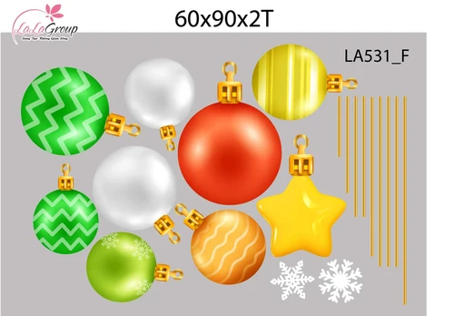 Combo Decal Trang Trí Noel Merry Christmas Cây Kẹo Khổng Lồ Và Những Hộp Quà