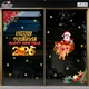 Combo Decal Trang Trí Noel Merry Christmas Ông Già Noel Cưỡi Tuần Lộc Đón Giáng Sinh
