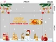 Combo Decal Trang Trí Noel Merry Christmas Người Tuyết Và Tuần Lộc Vàng