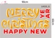 Combo Decal Trang Trí Noel Merry Christmas Người Tuyết Và Tuần Lộc Vàng