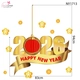 Decal trang trí tết happy new year 2026