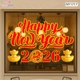 Decal Trang Trí Tết Happy New Year 2026 Tài Lộc