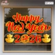 Decal Trang Trí Tết Happy New Year 2026 Tài Lộc