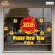 Decal Trang Trí Tết Happy New Year 2026 Và Mai Vàng