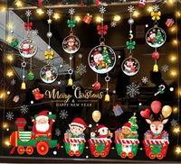 Combo 2 Tấm Decal Trang Trí Noel Dây Treo Sắc Màu Và Đoàn Tàu Ấm Áp