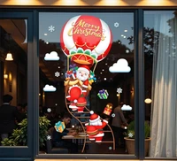 Decal Trang Trí Noel Ông Già Noel Và Khinh Khí Cầu