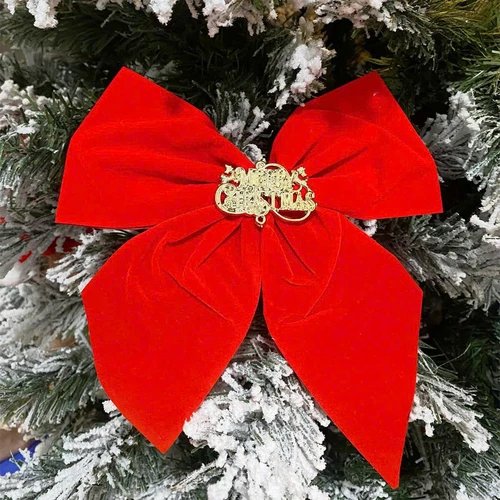 Nơ Nhung Đỏ Merry Christmas Trang Trí Noel