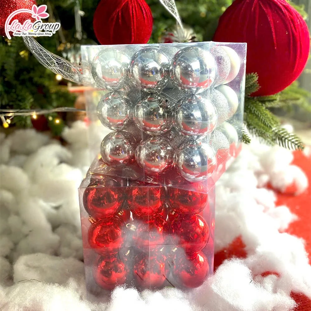 Hộp 27 Quả Châu 6cm Trang Trí Noel