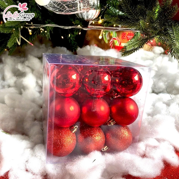 Hộp 27 Quả Châu 6cm Trang Trí Noel
