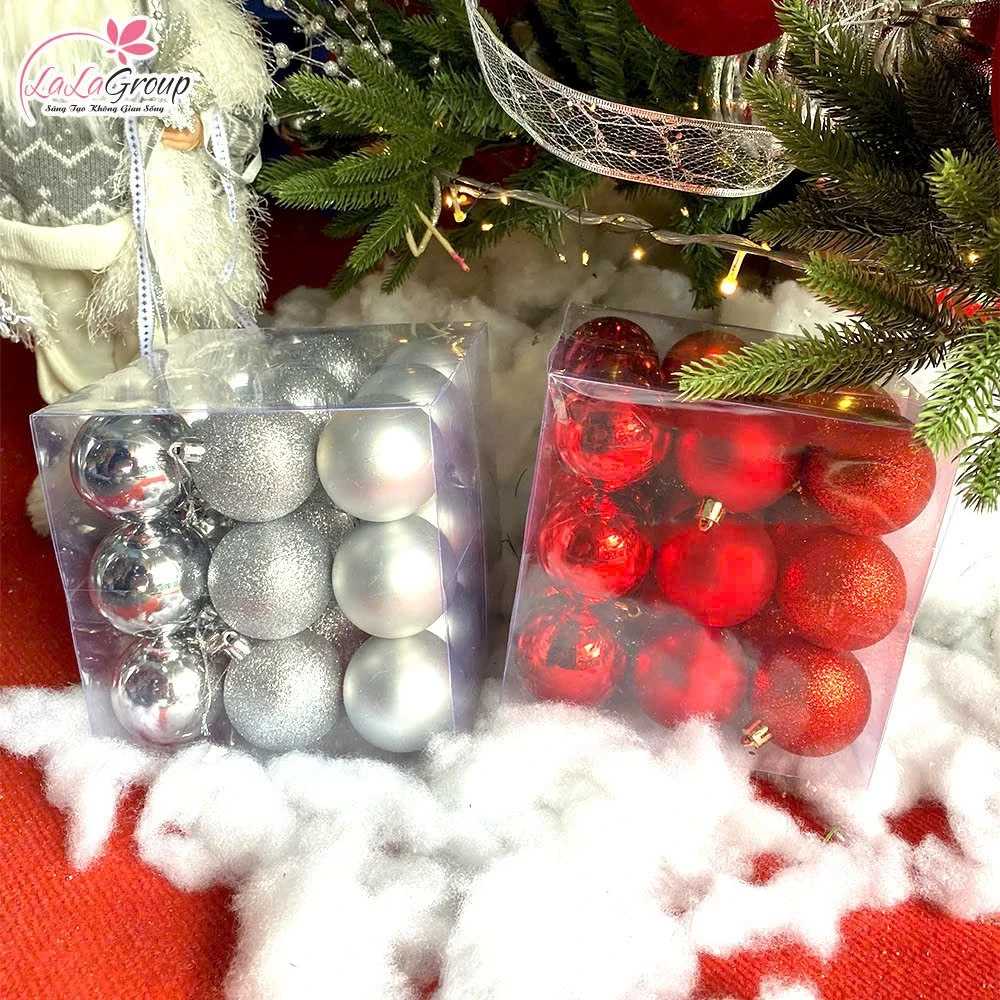 Hộp 27 Quả Châu 6cm Trang Trí Noel