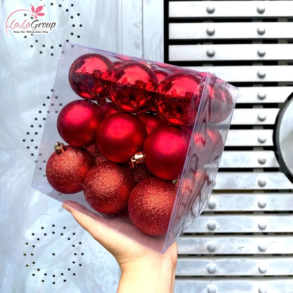 Hộp 27 Quả Châu 6cm Trang Trí Noel