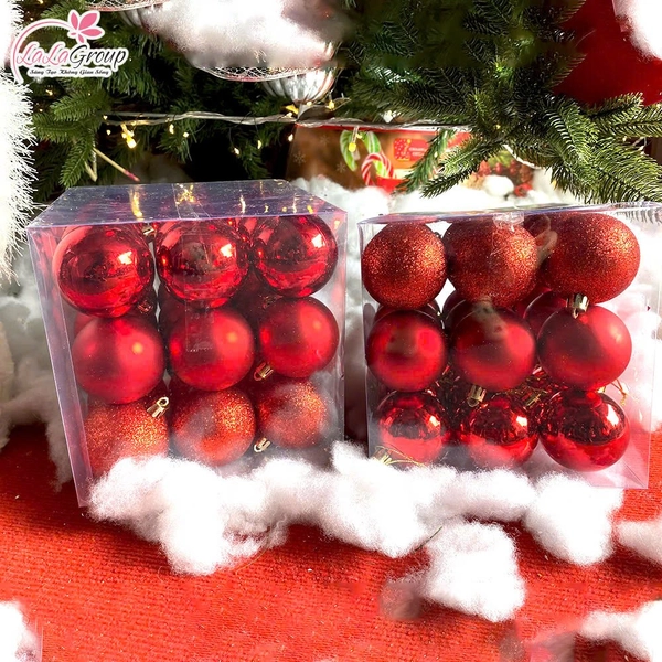 Hộp 27 Quả Châu 6cm Trang Trí Noel