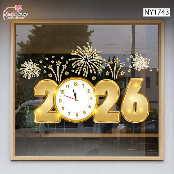 Combo decal trang trí tết múa lân chúc xuân 2026 an khang thịnh vượng