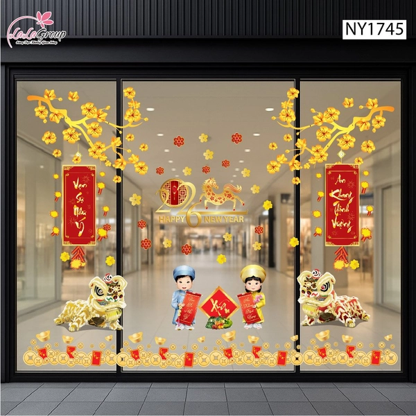 Combo Decal Trang Trí Tết Xuân Bính Ngọ 2026 Vạn Sự Như Ý