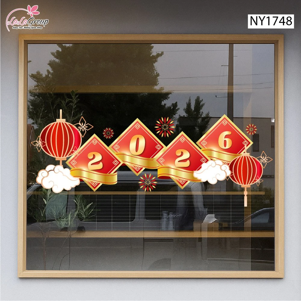 Decal Trang Trí Tết 2026 Và Lồng Đèn