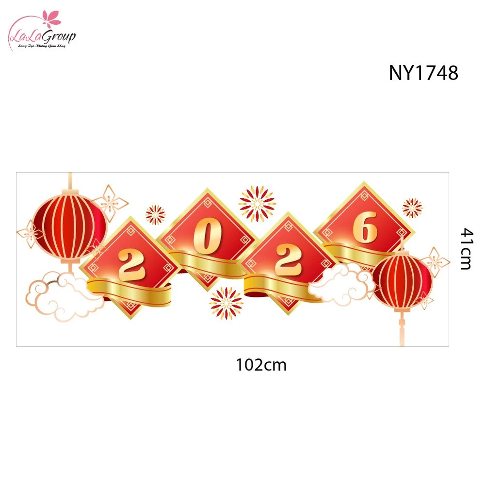 Decal Trang Trí Tết 2026 Và Lồng Đèn