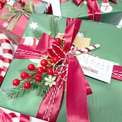 Set 3 Hộp Quà Noel Màu Xanh Lá Trang Trí Giáng Sinh Sang Trọng