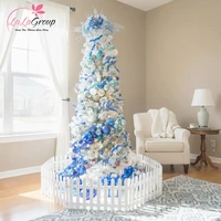 Cây Thông Noel Cao 1m8 3 Loại Lá Phủ Tuyết Full Phụ Kiện Tone Xanh Dương Đón Giáng Sinh